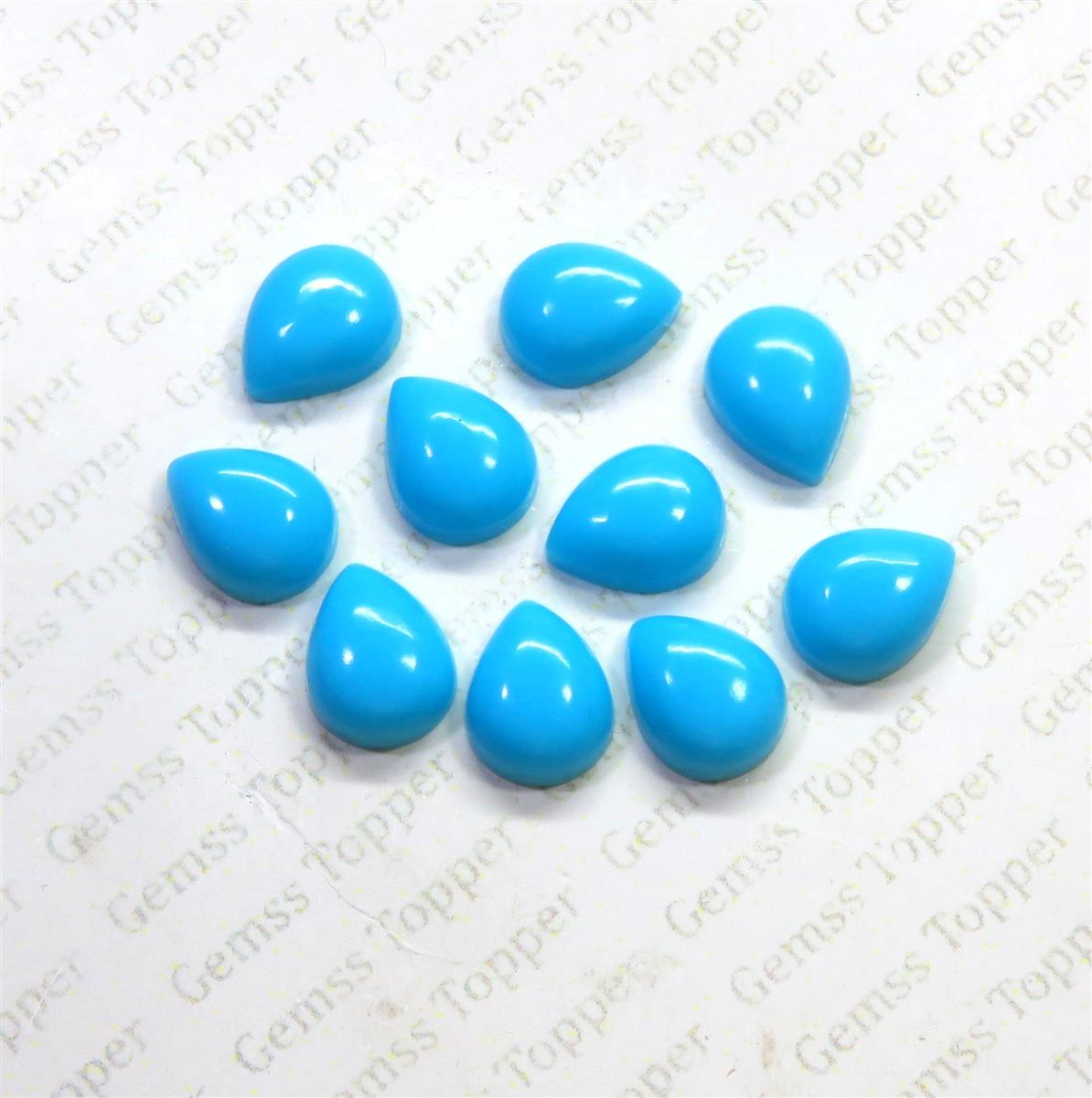Sleeping Beauty Turquoise 9x12 mm Pear Cabochon